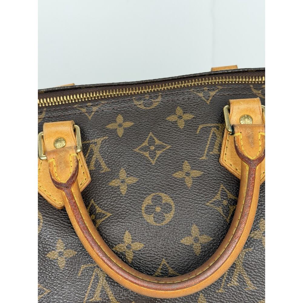Louis Vuitton Monogram Speedy 35 Bag in Brown Coated Canvas 2006 S - Picture 11 of 16